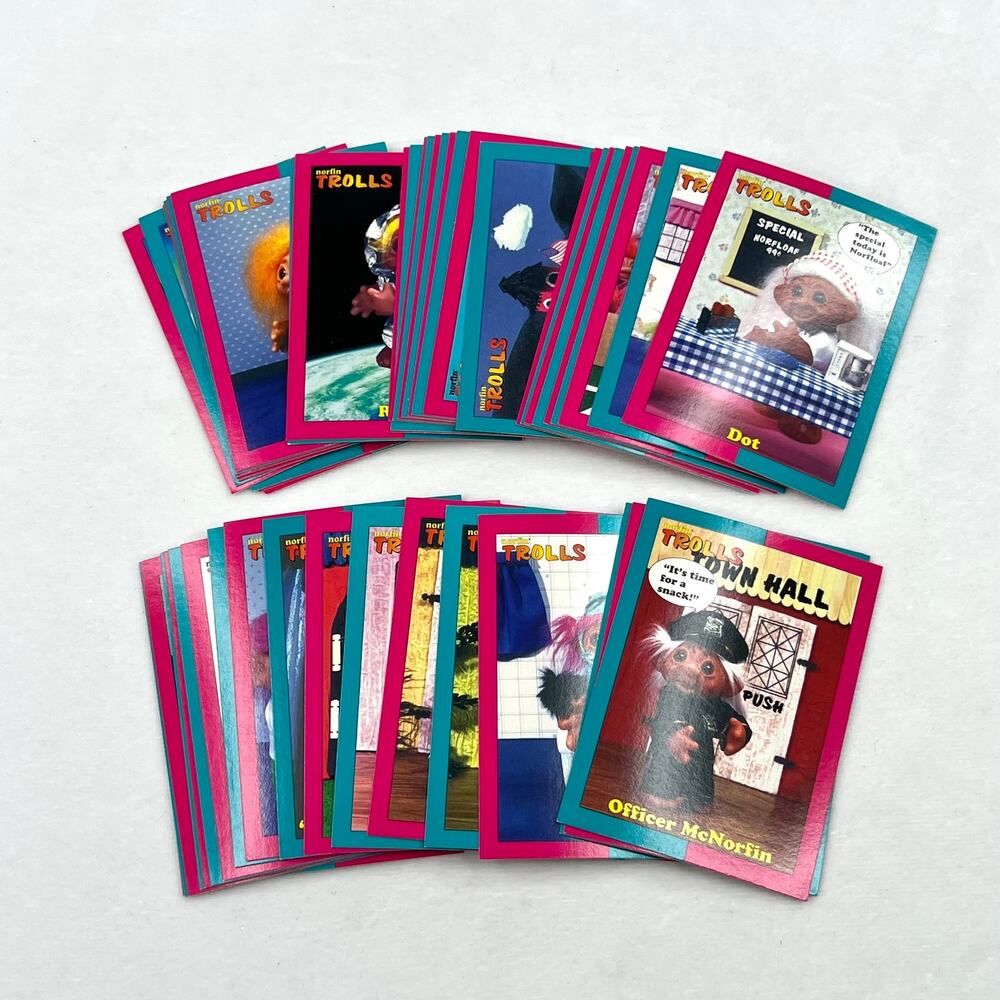 Large Lot of Vintage Norfin Troll Collect-A-Cards